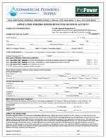 Commercial Plumbing Supply Credit Application