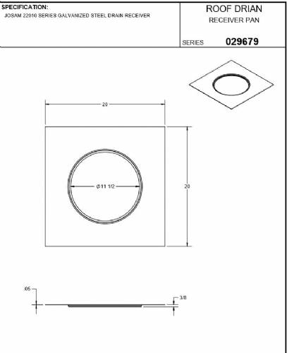 029679T Drain receiver for 39600