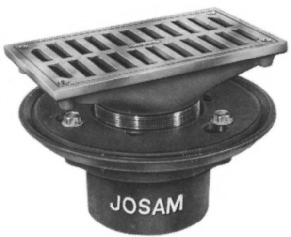 Josam 30000-R C.I. Body with Rectangular Nikaloy Strainer