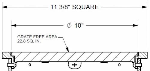 JS029180 23710 CAST IRON GRATE