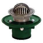 Josam 30004-6D-Z-2  	Satin Finish Bronze Top C.I. Body w/Clamp Ring, Flange, Adjustable Dome Strainer