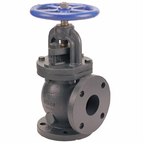 F-818-B Cast Iron, Angle Valve, Class 125, Brnz trim, Flanged