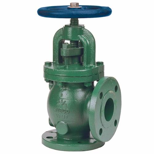 F-838-31 Angle Globe Valve, Ductile Iron, Class 150, Bronze Trim