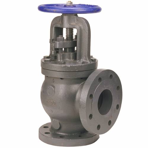 F-869-B Cast Iron, Angle Valve, Class 250, Steam Stop-Check, Flanged