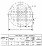 Zurn 46243-1 PN400-5B-STR Flat Round Drain Grate 5 OD Zn