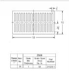 Z668 Rectangular Grate 18" x 10" x 1"