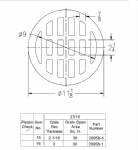 Z516  Round grate 11 1/8" x 2 1/16"