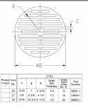 Z742 Round grate 7" x 1/4"