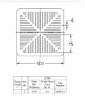 Z154 Square grate 8 7/8" x 5/16"