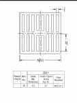 Z611 Square grate 8 3/8" x 1/2"