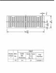 Z667 Rectangular Grate 14 15/16" x 4 7/8" x 1/4"