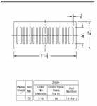 Z664 Rectangular Grate 11 15/16" x 5 1/4" x 7/16"