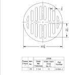 Z556 Round grate 6 3/4" x 1 1/4"