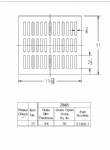 Z665 Rectangular grate 11 15/16" x 11" x 3/4"