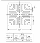 Z158 Square grate 6 5/8" x 1/4"