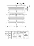 Z610, Z761 NS Square grate 11 3/8" x 11/16"