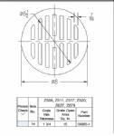 P508-Round Grate only 8" x 1 3/4"