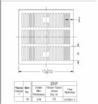 Z537 Square grate 15 1/8" x 3/4"