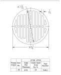 Zurn 46243-1 PN400-5B-STR Flat Round Drain Grate 5 OD Zn