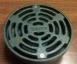 Y Part CPSVEF-223 6-3/4 round cast iron body with secured cast iron grate.