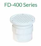 PVC Floor Drain w/5" Adj Round PVC Grate