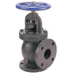 F-818-B Cast Iron, Angle Valve, Class 125, Brnz trim, Flanged