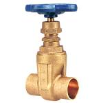 S-113  Gate Valve Bronze, Class 125, Non-Rising Stem, Solder Ends