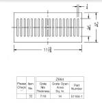 P664-GRATE 5 1/4" x 11 15/16" grate