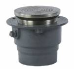 5" Floor Cleanout with Round Stainless Steel Cover, 2" Pipe Size