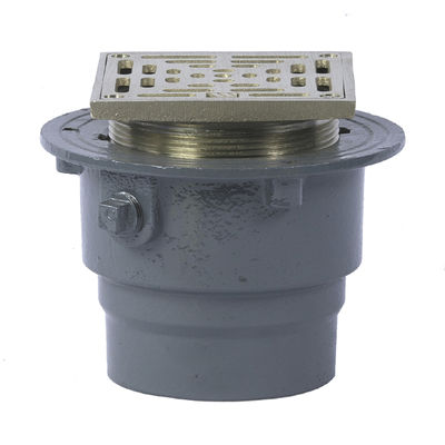 6" Sq Floor Drain with Square Strainer 3" Pipe Size