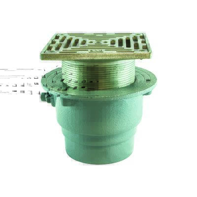 6"x6"" Floor Drain with Square Hinged Solid Cover 2" Pipe Size