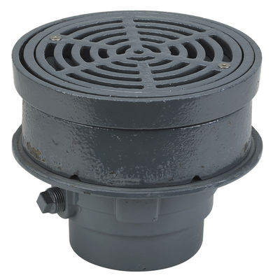 8" Adjustable Top, Grate Supported by Bucket Area Drain 2" Pipe Size