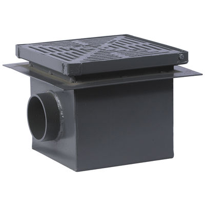 12 1/2" Sq Side Outlet Area Drain with Hinged Grate 4" Pipe Size