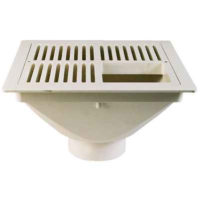 12" Square x 6" Deep PVC Floor Sink PVC Top - 4" Pipe Size