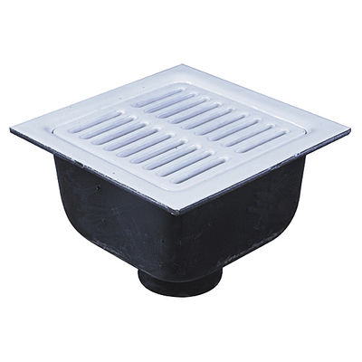 12" Square x 6" Deep Sanitary Floor Sink Porcelain Top - 2" Pipe Size