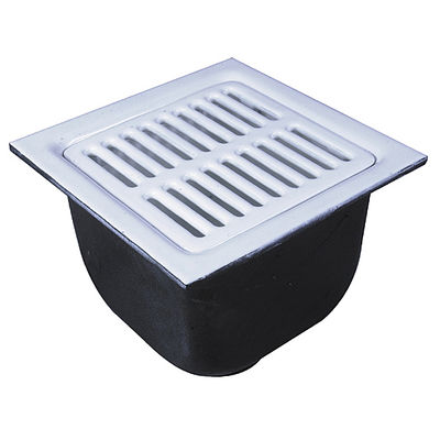 12" Square x 8" Deep Sanitary Floor Sink Porcelain Top - 4" Pipe Size