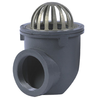5 1/8" Side Outlet Balcony Drain 4" Pipe Size