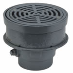 8" Adjustable Top, Grate Supported by Bucket Area Drain 2" Pipe Size