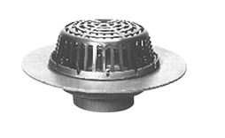 Zurn 20" Wide Deck Flange Roof Drain 3" Pipe Size No Hub