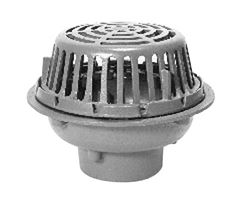 Zurn 12" Dia. Roof Drain Low Silhouette Dome -  4" Pipe Size Neo Loc