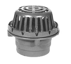 Zurn 8-3/8" diameter roof drain low silhouette dome 3" Pipe Size No Hub