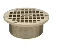 Zurn 10" Polished Nickel Bronze Round Strainer Type B Heel-Proof 