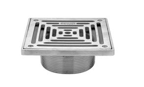 Zurn 6" Square Strainer Type SS Stainless Steel Top