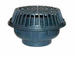 Zurn 20" Dia. Main Roof Drain w/Low Silhouette Dome - High Cap - 10" Pipe Size No Hub