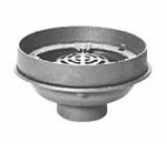 Zurn 15" Dia. Deck Receptor Drain 3" Pipe Size No Hub