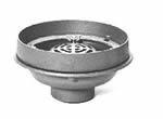 Zurn 12" Dia, Deck Receptor Drain - 4" Pipe Size No Hub