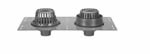Zurn 8 3/8" Dia Combo Main Roof and Overflow Drain - Low Silhouette Domes - 2" Pipe Size No Hub